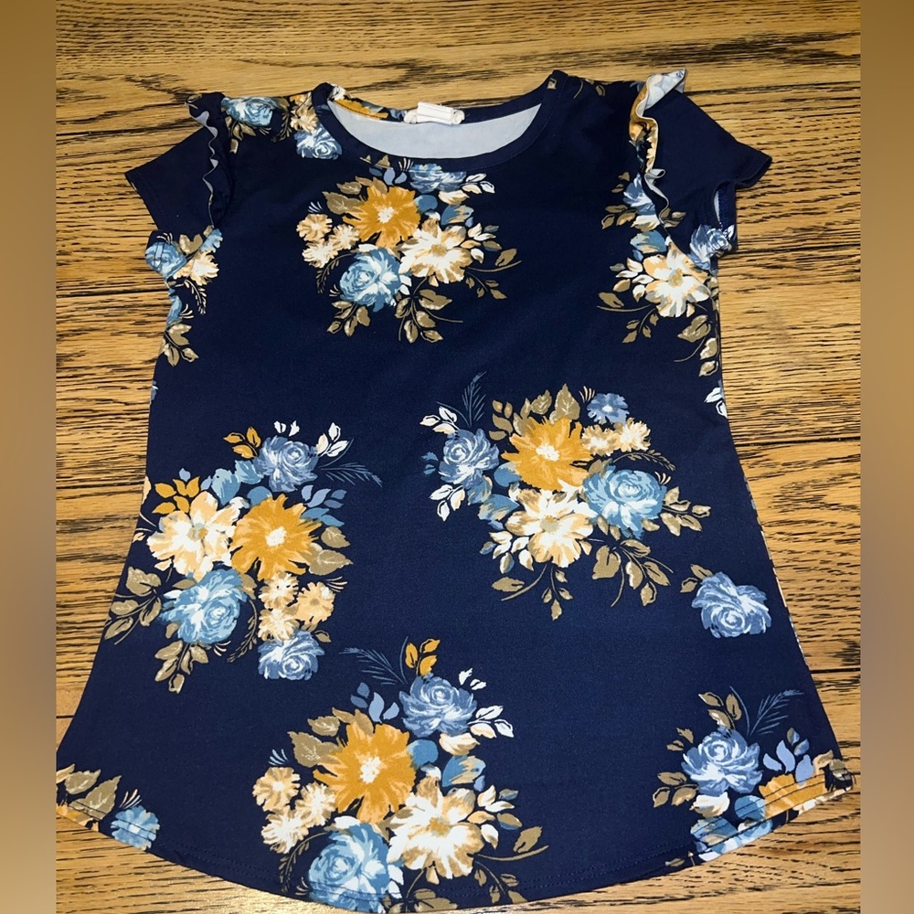 Girls 10 Floral Tee